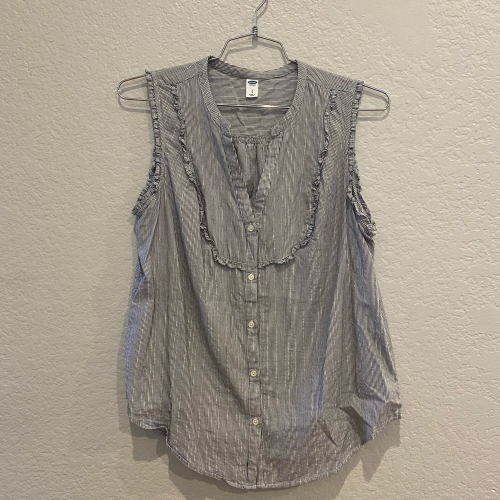 OLD NAVY Button Up Tank Top, Size L